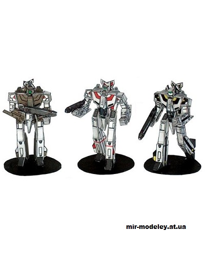 №14611 - Battroid Mode VF-1 Valkyrie (Robotech: Macross) из бумаги