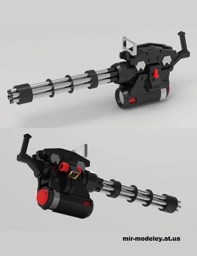 №14609 - Gatling Gun (Gundam) из бумаги