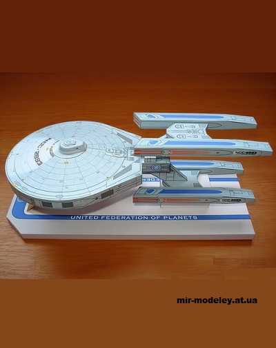 №14683 - USS Stargazer NCC-2893 (Star Trek) из бумаги