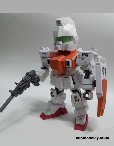 №14603 - SD Gundam RGM-79 [G] из бумаги
