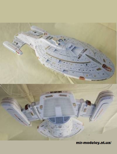 №14694 - USS Voyager NCC-74656 (Star Trek) из бумаги