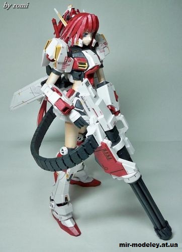 №14605 - RX78-5 Gundam Girl из бумаги
