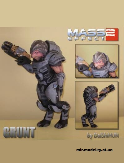 №14642 - Grunt (DaiShiHUN / Mass Effect 2) из бумаги