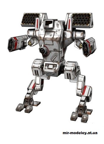 №14647 - Arctic Wolf (MechWarrior) из бумаги