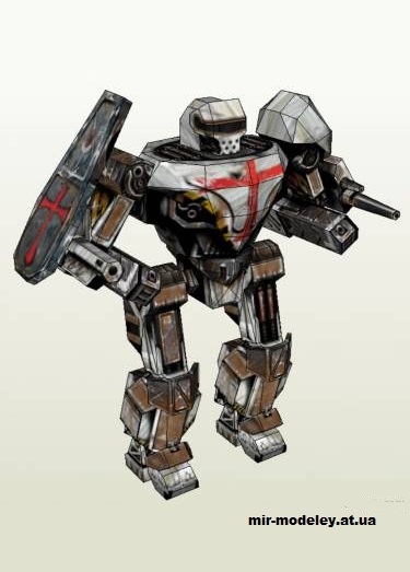 №14660 - MekTek Black Knight (Mechwarrior) из бумаги