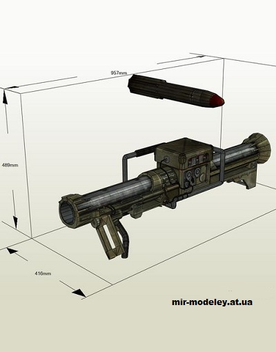 №14598 - Гранатомёт (Fallout 3) из бумаги