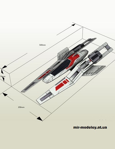 №14636 - Human Fighter (Mass Effect 2) из бумаги