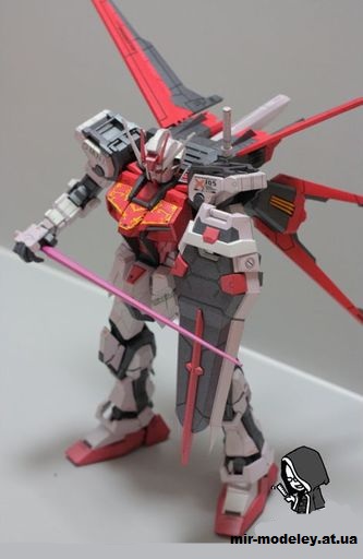 №14610 - GAT-X105+AQME-X01 Aile Strike Gundam из бумаги