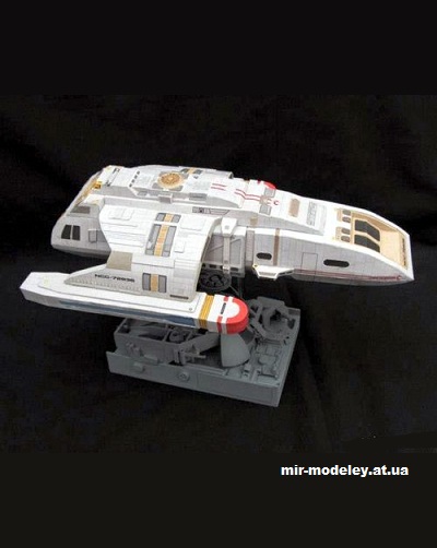 №14675 - Runabout Spaceship class Danube (Star Trek) из бумаги