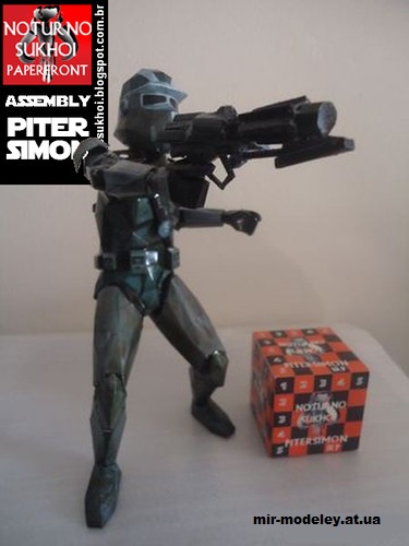 №14755 - Клон-водитель AT-RT / Clone AT-RT Driver (Star wars) из бумаги