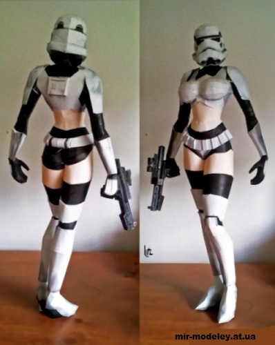 №14752 - Sexy Stormtrooper (Звездные войны / Star Wars) из бумаги