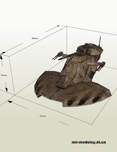 №14716 - AAT (Star Wars) из бумаги