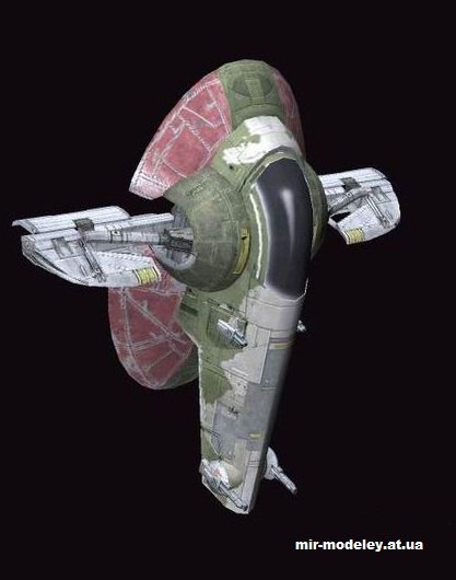 №14729 - «Раб I» / Slave I [Star Wars] из бумаги