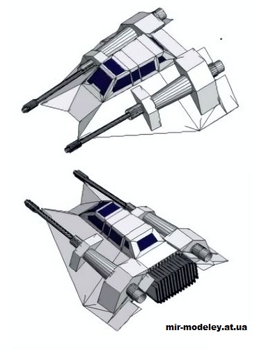 №14719 - T-47 Snowspeeder (Star Wars) из бумаги