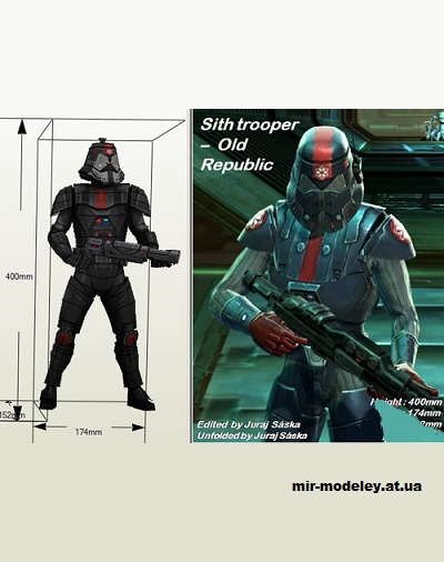 №14740 - Sith trooper - Old Republic - Star Wars (Jurai Saska) из бумаги
