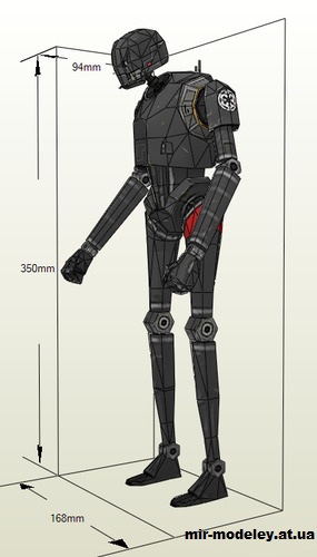 №14765 - K2SO (Star Wars) из бумаги