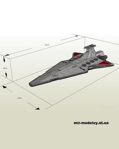 №14766 - Rebel Venator Star Destroyer (Star Wars) из бумаги