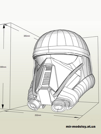 №14758 - Шлем штурмовика (Star Wars - Bravo) из бумаги