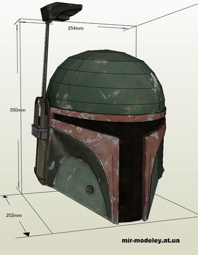 №14785 - Шлем Боба Фетта / Boba Fett Helmet (Star Wars) из бумаги
