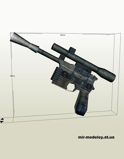 №14730 - DL-44 Heavy Blaster Pistol (Star Wars) из бумаги