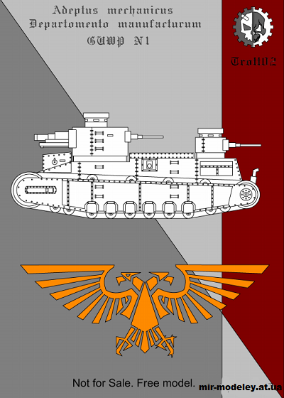 №14828 - Танк GUWP №1 (Warhammer 40k) (Eli Patoroch) из бумаги