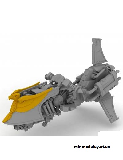 №14857 - Реактивный мотоцикл Jetbike (Warhammer 40k) из бумаги