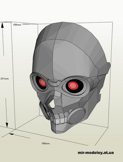 №14805 - Маска Дес Гана / Death Gun's Mask из бумаги