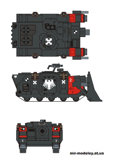 №14928 - Vindicator III (Eli Patoroch / Warhammer 40k) из бумаги
