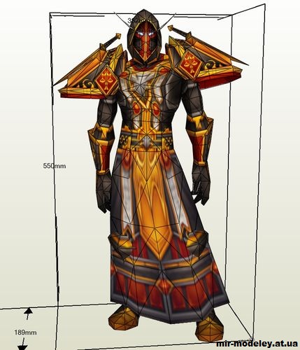 №14958 - Доспехи Кровавого Эльфа / Blood Elf Judgement Armor (World of Warcraft) из бумаги