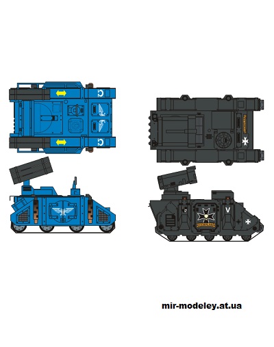 №14930 - Whirlwind (Eli Patoroch / Warhammer 40k) из бумаги