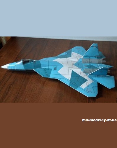 №14988 - Перспективный авиационный комплекс фронтовой авиации ПАК ФА (Евгений Поварихин) из бумаги