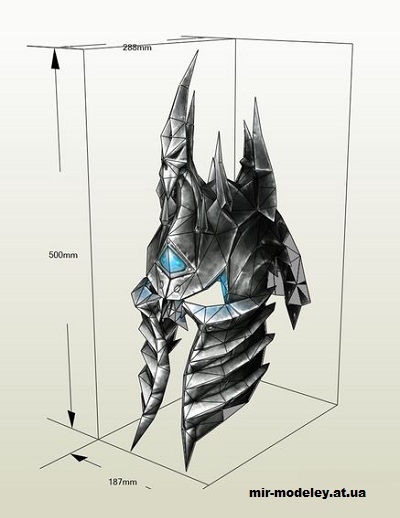 №14944 - Шлем Короля-Лича / Lich King Helmet (World of Warcraft) из бумаги