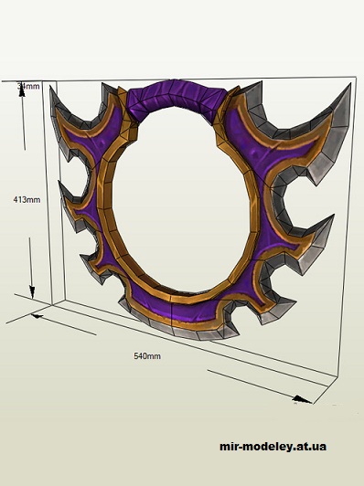 №14950 - Лунный клинок стража (World of Warcraft) из бумаги