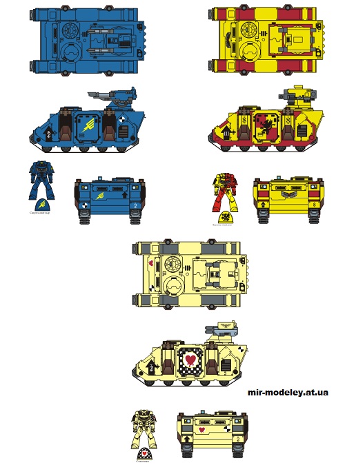 №14908 - Razorback (Eli Patoroch / Warhammer 40k) из бумаги