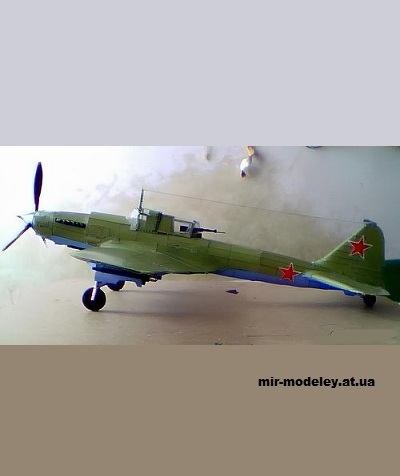 №15015 - Ил-8 (Ил-АМ-42) (Переработка модели от ММЗ им. Ильюшина) из бумаги