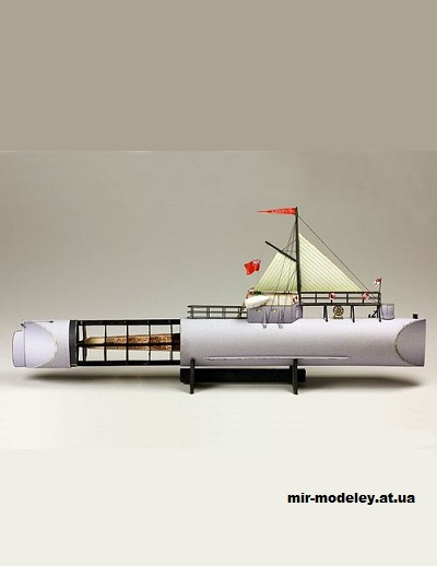 №15073 - Barge Cleopatra, Britain 1878 из бумаги