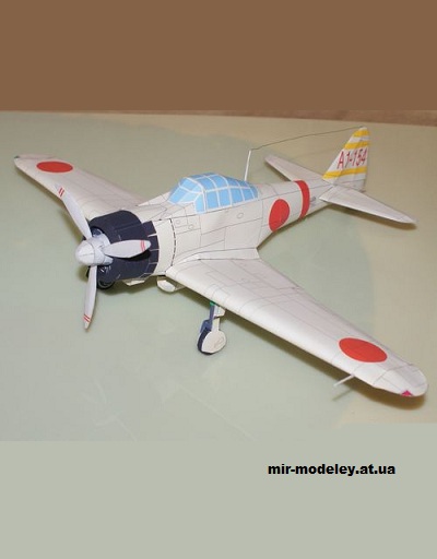 №15005 - Mitsubishi A6M2 Zero (Shikisha) из бумаги