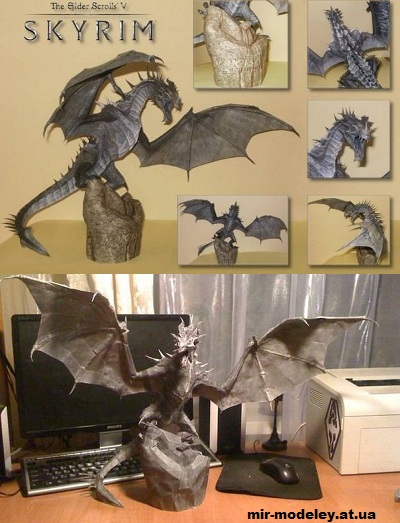 №15024 - Frost Dragon (DaiShiHUN / Skyrim) из бумаги