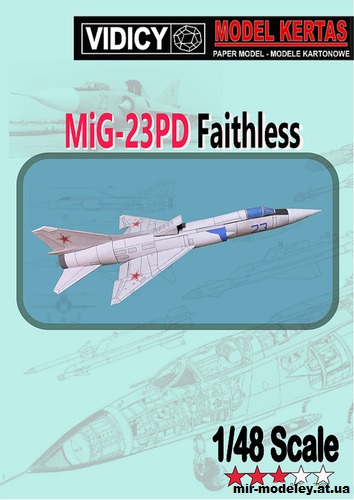 №15000 - МиГ-23ДПД / MiG-23DPD Faithless (Vidicy Modelkit Kertas) из бумаги