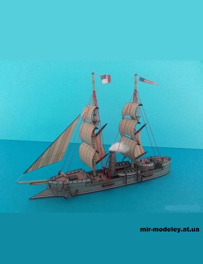 №15091 - CSS Stonewall (Los barcos de papel 1864) из бумаги