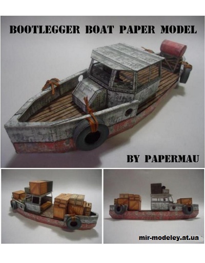 №15185 - Bootlegger Boat (Papermau) из бумаги