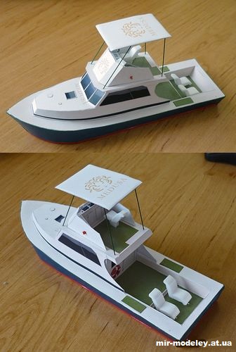 №15135 - Рыбацкий катер (Перерисовка и перемасштаб модели от Christian Lorenz) из бумаги