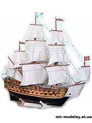 №15168 - Линейный корабль Ингерманланд (Печатный двор) из бумаги