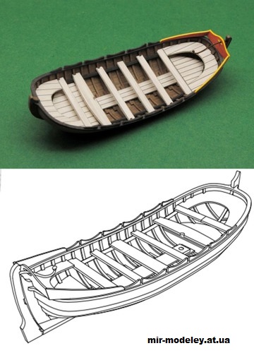 №15176 - Голландская шлюпка XVII века / Dutch sloup - XVII century (Seahorse) из бумаги