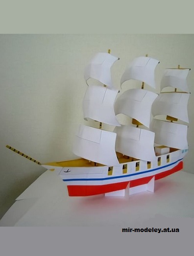 №15232 - Парусное судно / Sailboat из бумаги