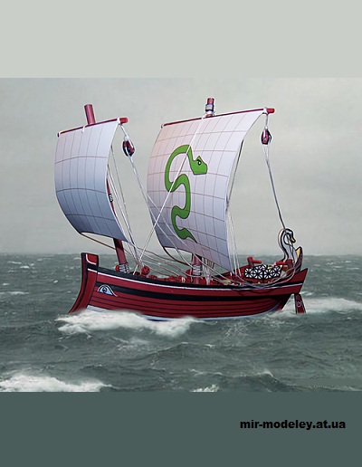 №15239 - Римский торговый корабль первого века / Ponto из бумаги