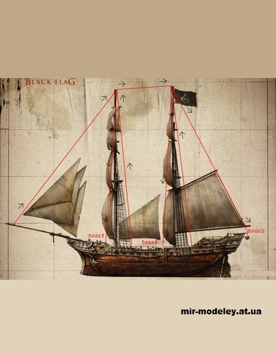 №15245 - Jackdaw Ship (Assassin's Creed IV: Black Flag) из бумаги