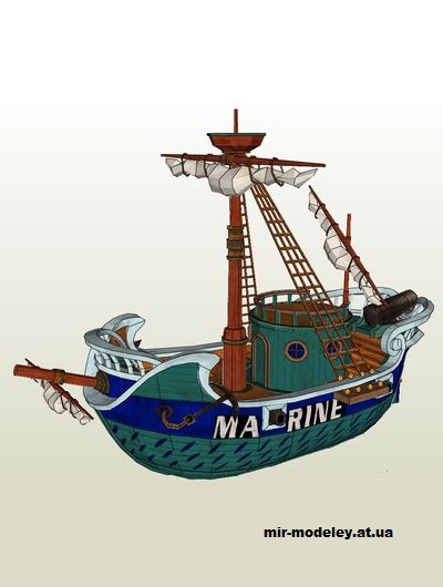 №15244 - Marine Ship (One Piece - Luis Paraqueimo) из бумаги