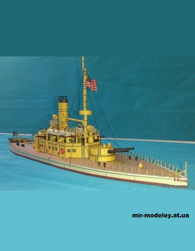 №15202 - Monitor USS Monterey (Los barcos de papel 1896) из бумаги