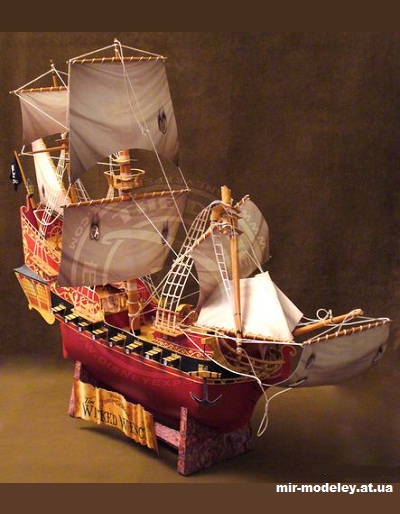 №15241 - Пиратская шхуна «Распутная Девка» / Wicked Wench (Disney Experience) из бумаги